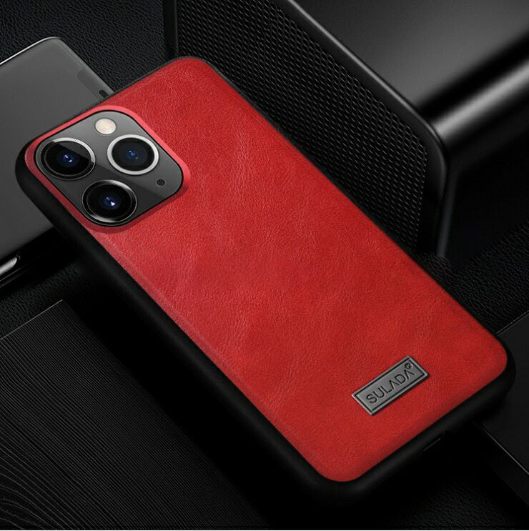 Ốp Lưng Da SULADA Viền silicon cho iPhone 11 Pro - Hàng Chính Hãng