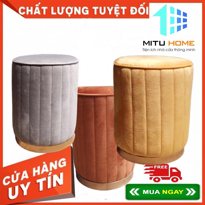 Ghế Đôn Sofa Tròn, Ghế Tròn Trang Điểm phong cách bắc âu để phòng ngủ phòng khách các tiệm nail, spa