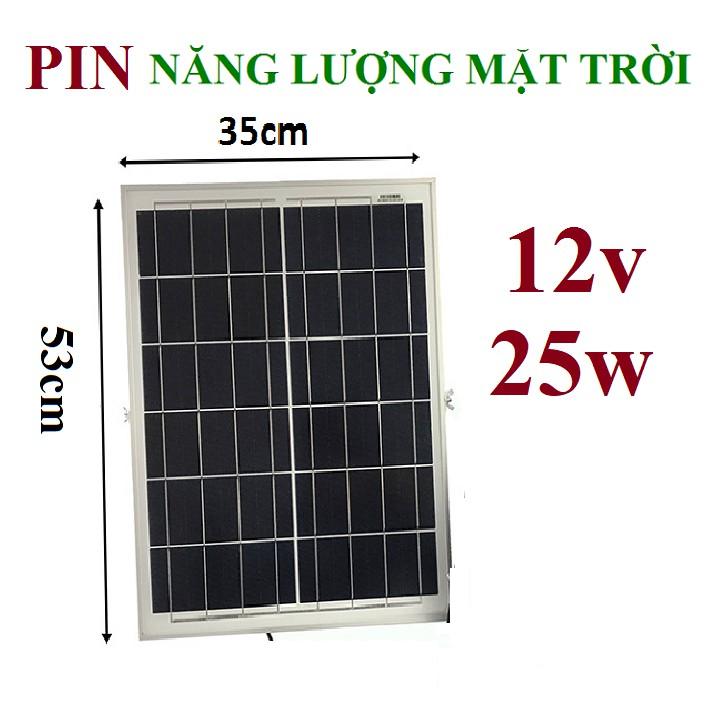 Tấm pin 35 x 67cm năng lượng mặt trời 30w, 35w - 12v sạc bình hoặc 18v