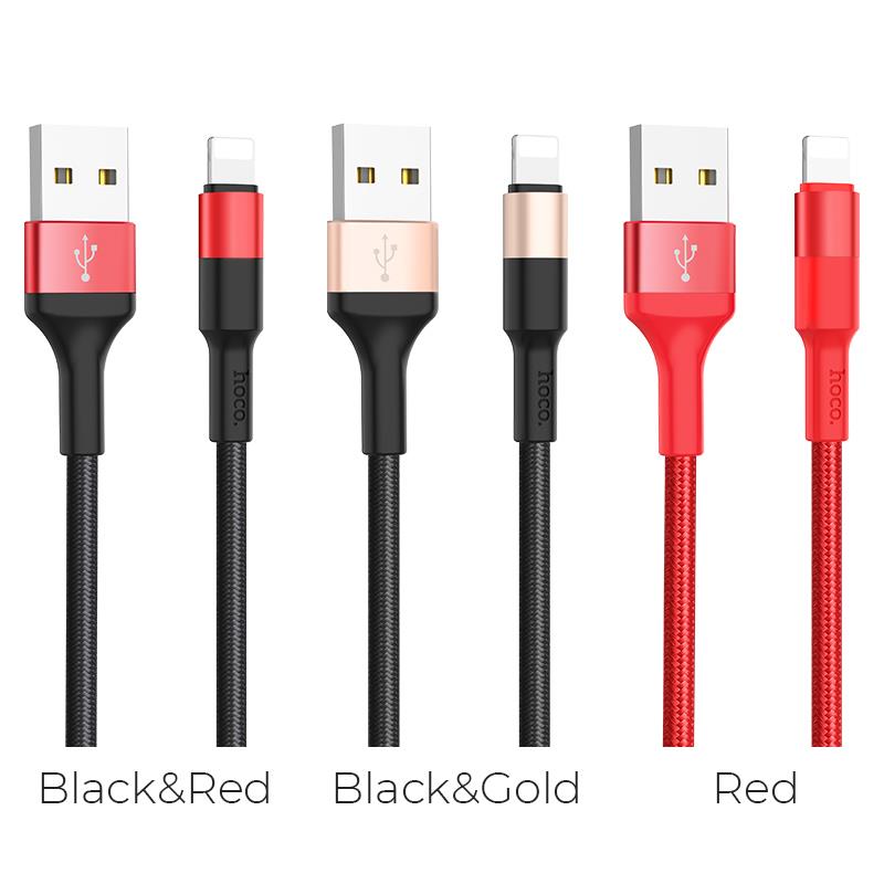 Cáp sạc dây dù chống đứt Hoco X26 Lightning 1M cho iPhone - Hàng chính hãng