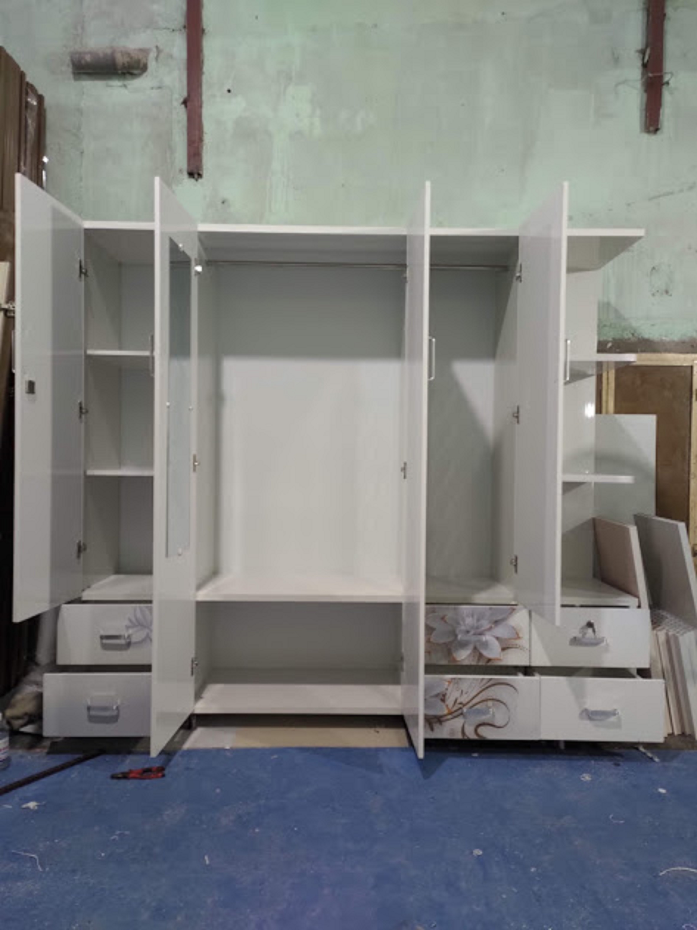 Tủ Nhựa Đài Loan 4 Cánh 1 Kệ In 3D 515