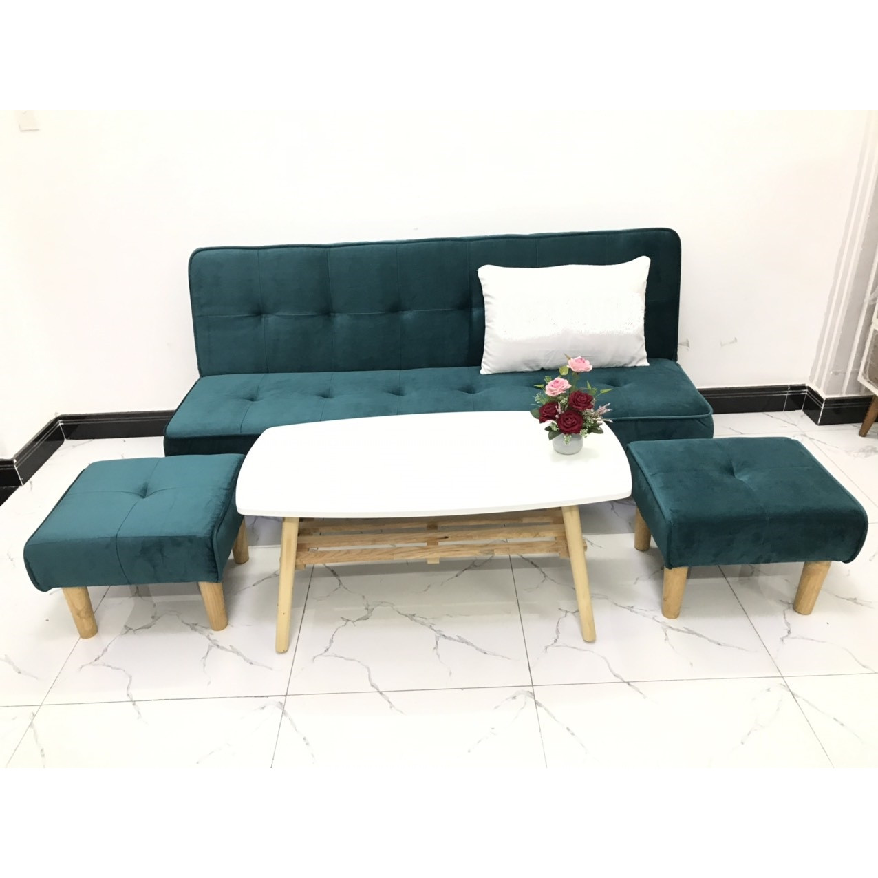 Bộ ghế sofa bed 1m7x90, sofa giường phòng khách sivali06, salon sivali06