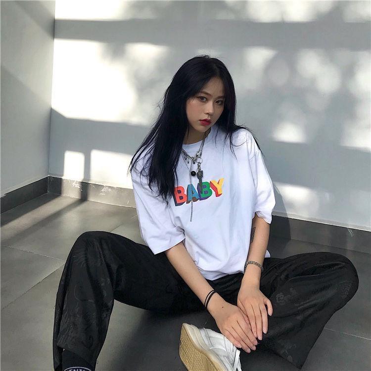Áo Thun Nữ BABY CHỮ BẢY MÀU