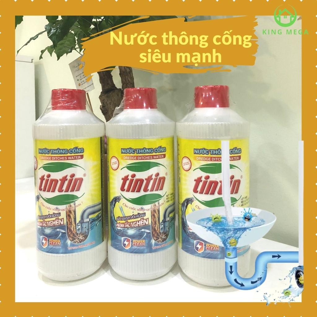 Nước thông cống cực mạnh - 500 ml - Thông sạch cặn bẩn - Không hư hại đường ống - TinTin