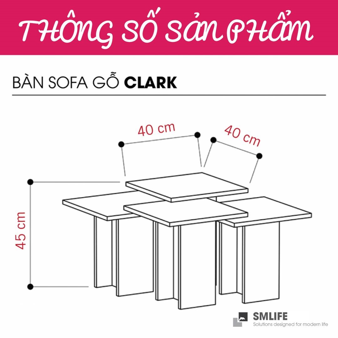 Bàn trà gỗ hiện đại SMLIFE Clark