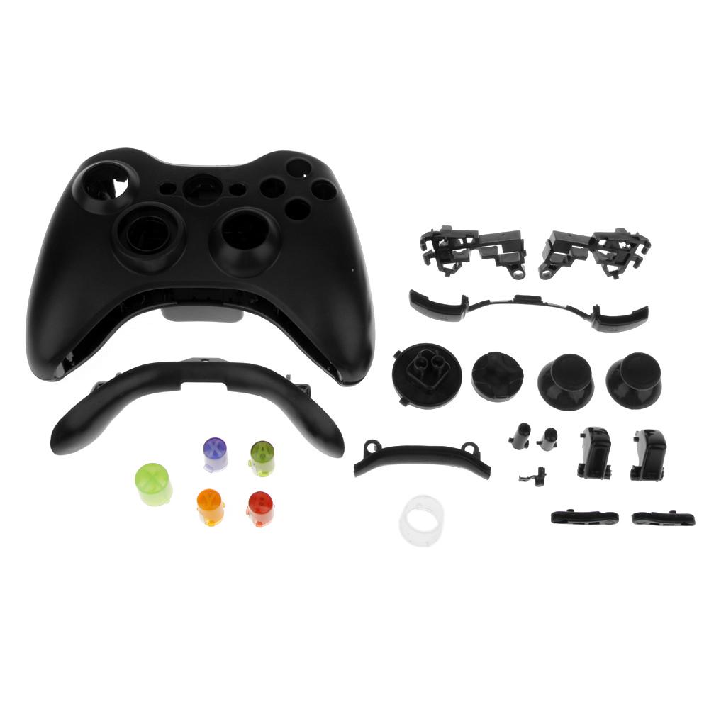 2 Sets Full Housing Shell Case + Buttons Repair Parts Kit for 360 Wireless Controller