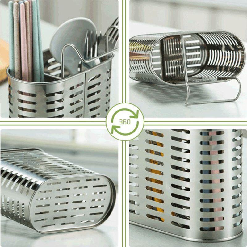 Thép Không Gỉ 304 Treo Dao Kéo Giá Đỡ Điện Muỗng Nĩa Đũa Giỏ Chứa Đồ Giá Treo Nhà Bếp Phụ Kiện Dụng Cụ Tổ Chức