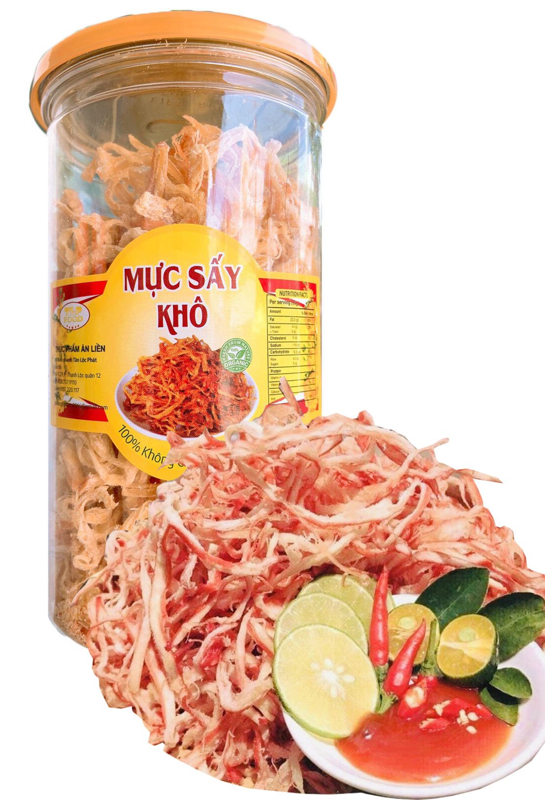 MỰC SẤY KHÔ TẨM VỊ VÀ MỰC SẤY KHÔ XÉ SỢI - MỖI HŨ 200G