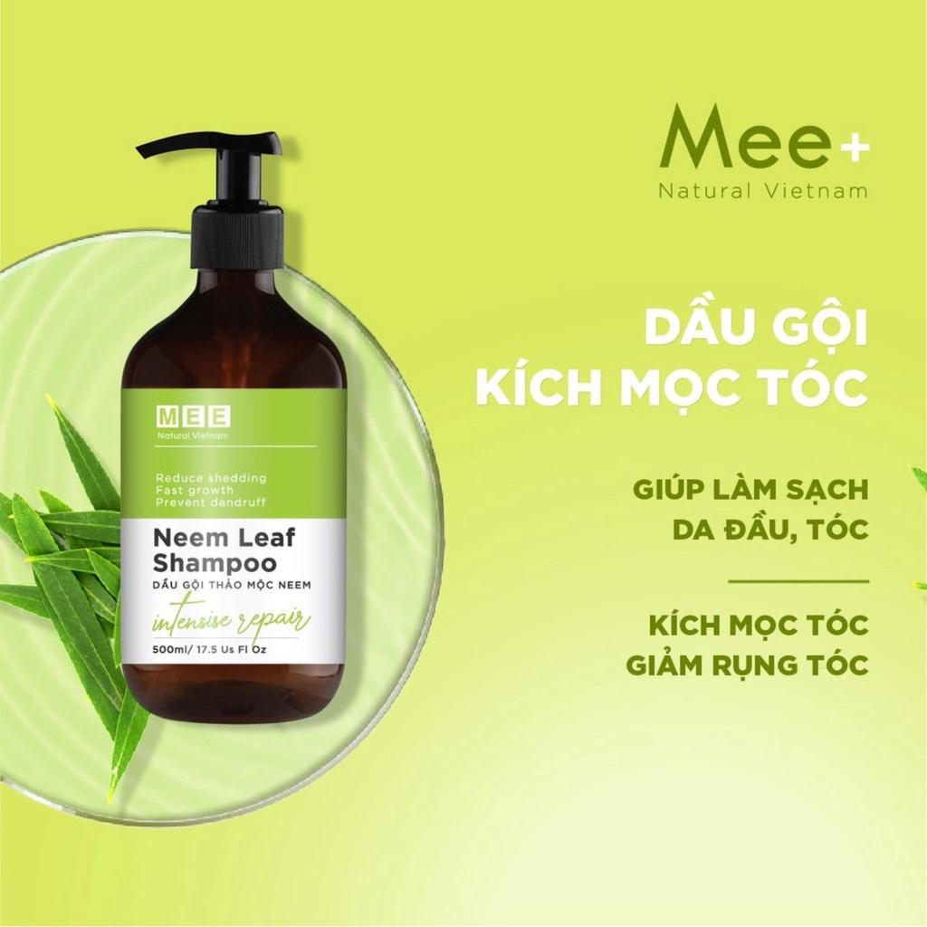 Bộ Dầu Gội Xả Kích Mọc Tóc Mee Natural - Ngăn Rụng Tóc, Dưỡng Tóc Suôn Mượt 500ml/Chai