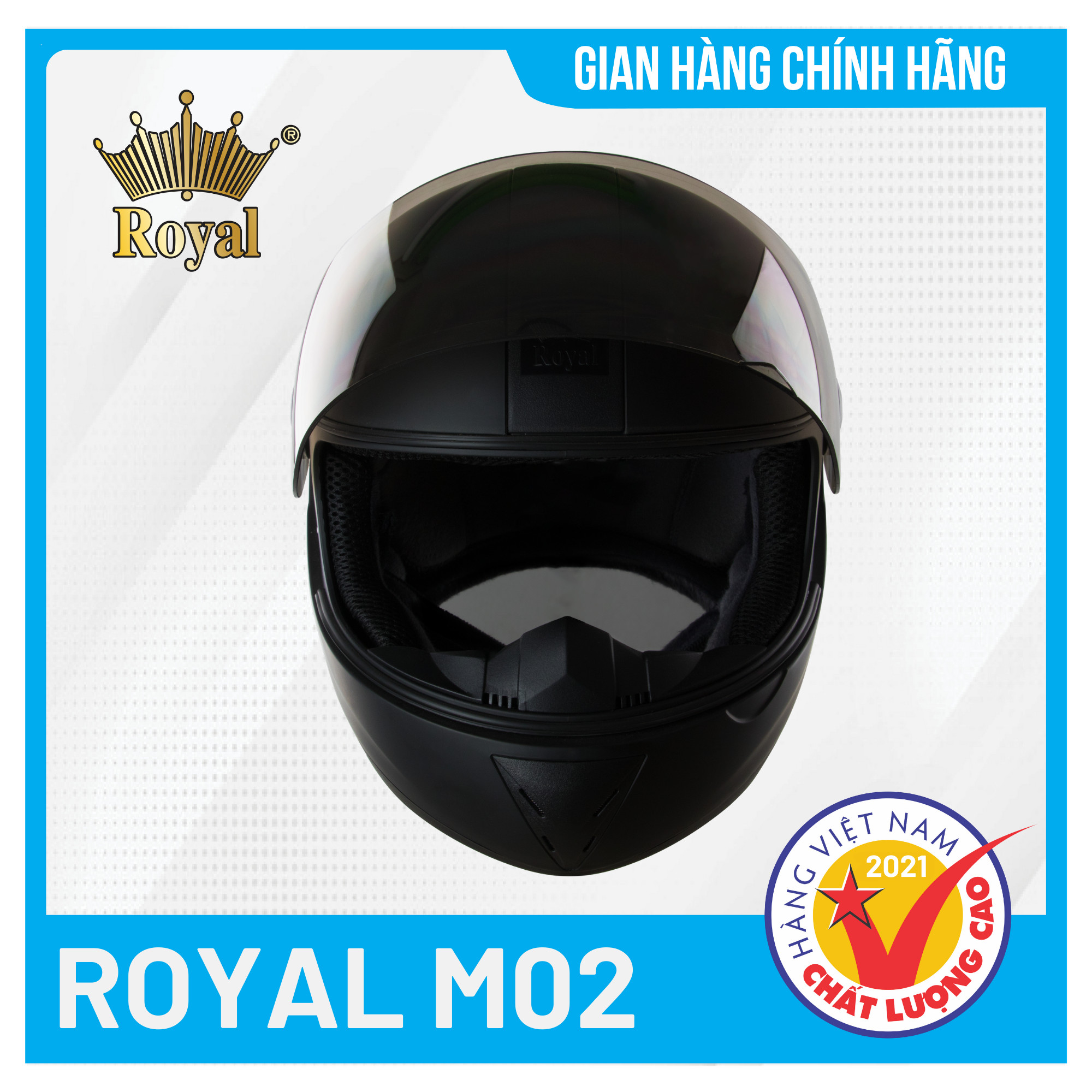 Nón bảo hiểm Fullface cao cấp Royal M02 Thời Trang, Đẳng Cấp