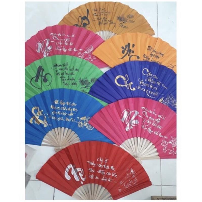 1 đôi Quạt lụa 32cm