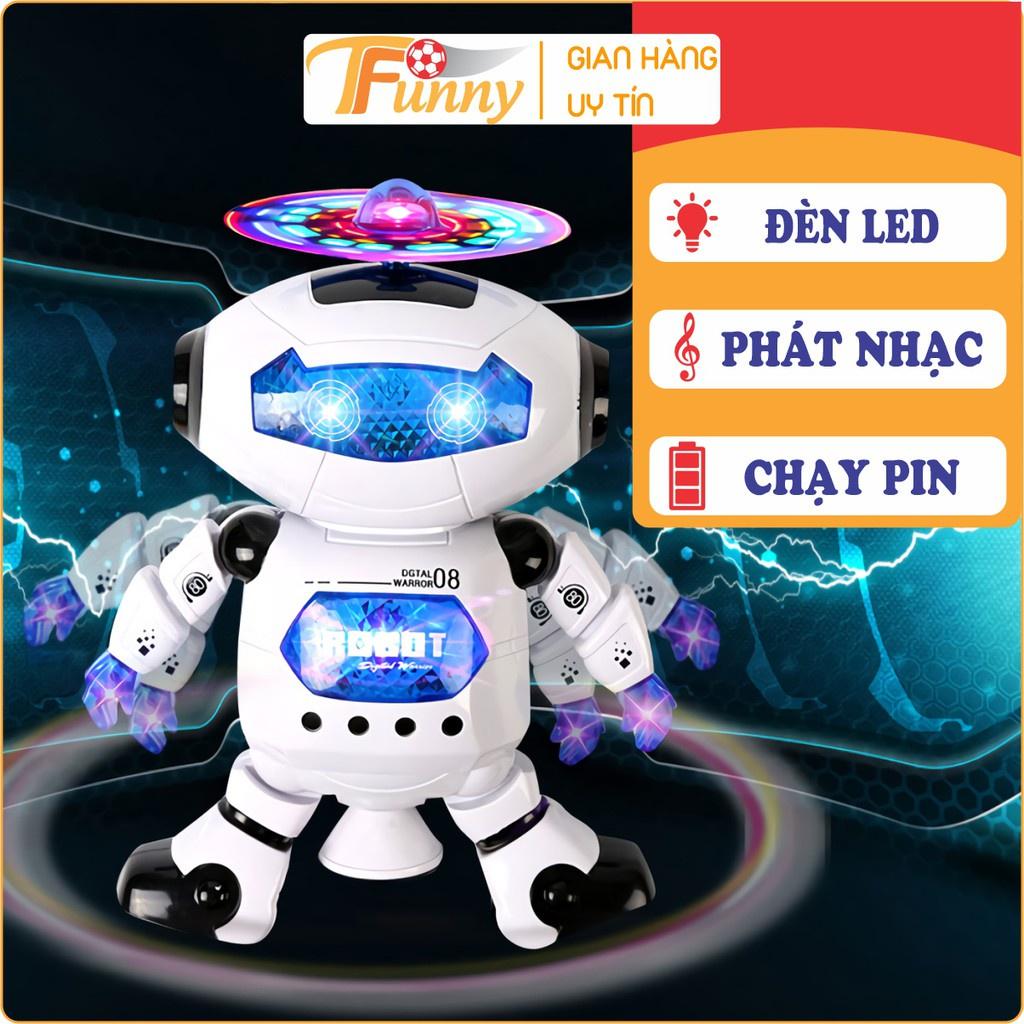 Robot nhảy múa xoay 360 độ có chong chóng xoay cao cấp siêu dễ thương dành cho bé