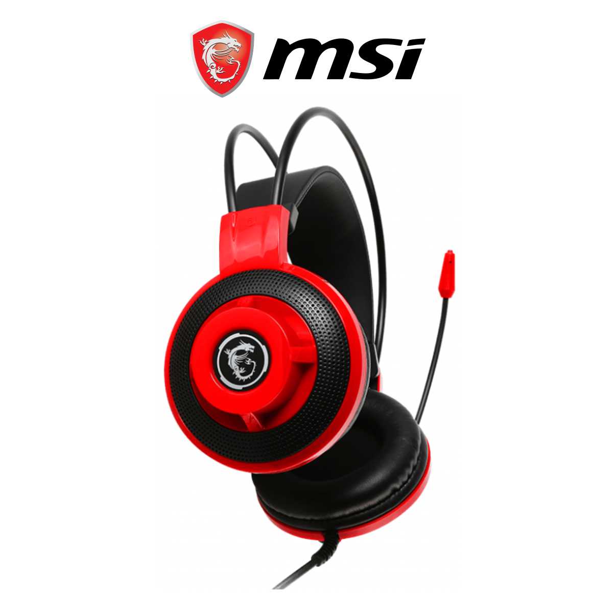 Tai Nghe Chụp Tai Gaming MSI DS501 Âm Thanh 7.1, Tích Hợp Mic, Dây Cắm USB Dài 2.1M - Hàng Chính Hãng