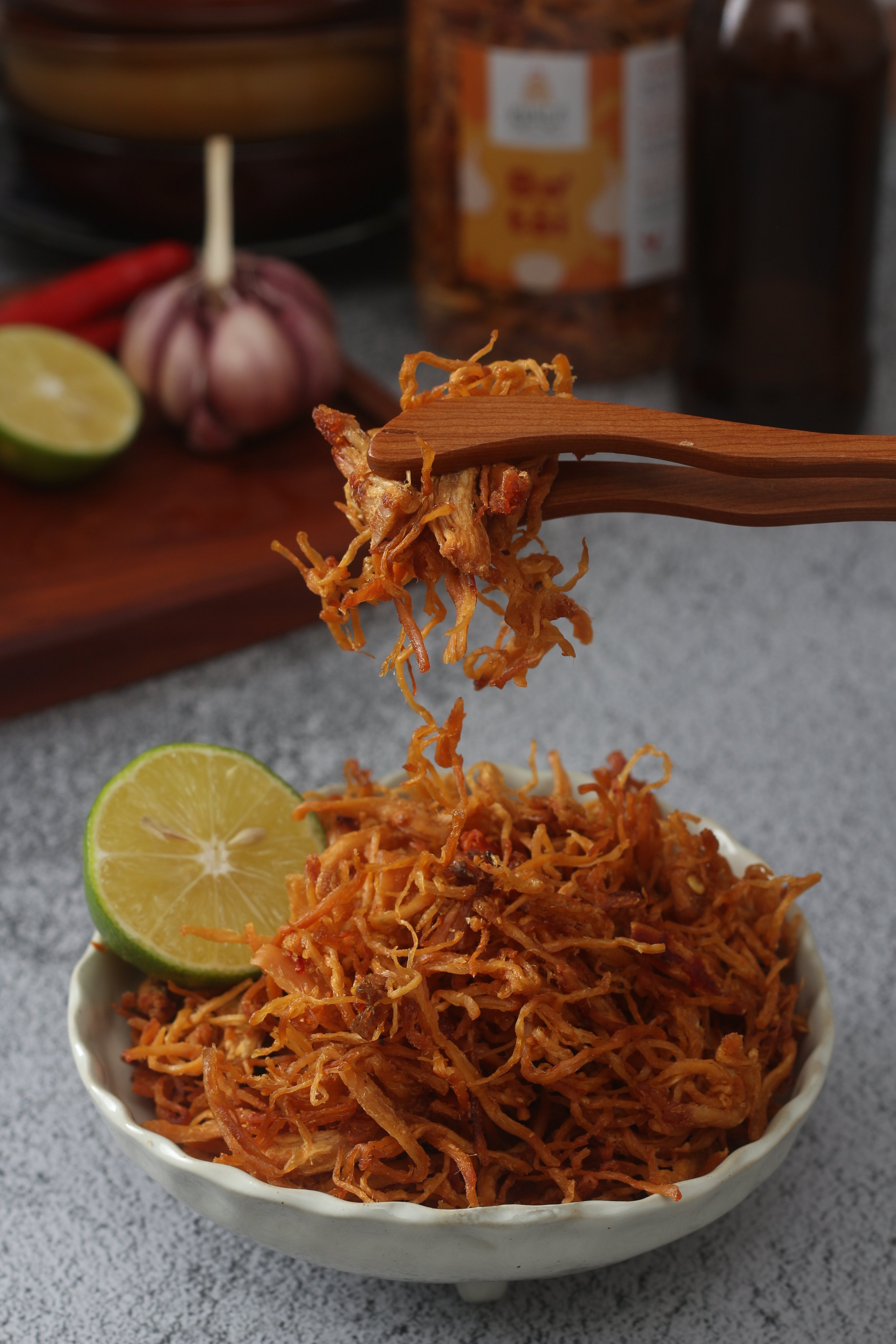 KHÔ GÀ BƠ TỎI 300gr | KHA GỒ | Ăn Vặt Văn Phòng, Du Lịch, Tết, Sài Gòn Ngon