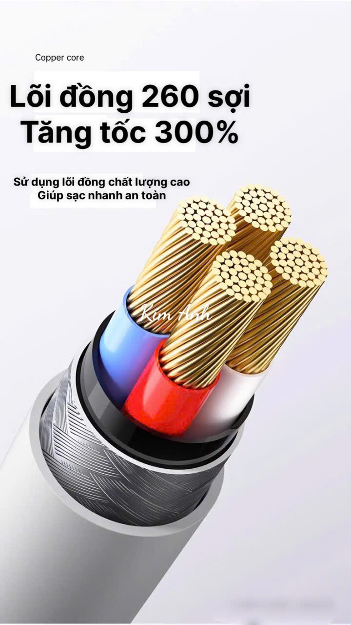 Dây sạc siêu nhanh LI-TOP LX78 120W, chân Type C, dây mịn mập, lõi 260 sợ đồng, được dùng thử 30 ngày, Kim Ánh bảo hành hàng chính hãng 12 tháng