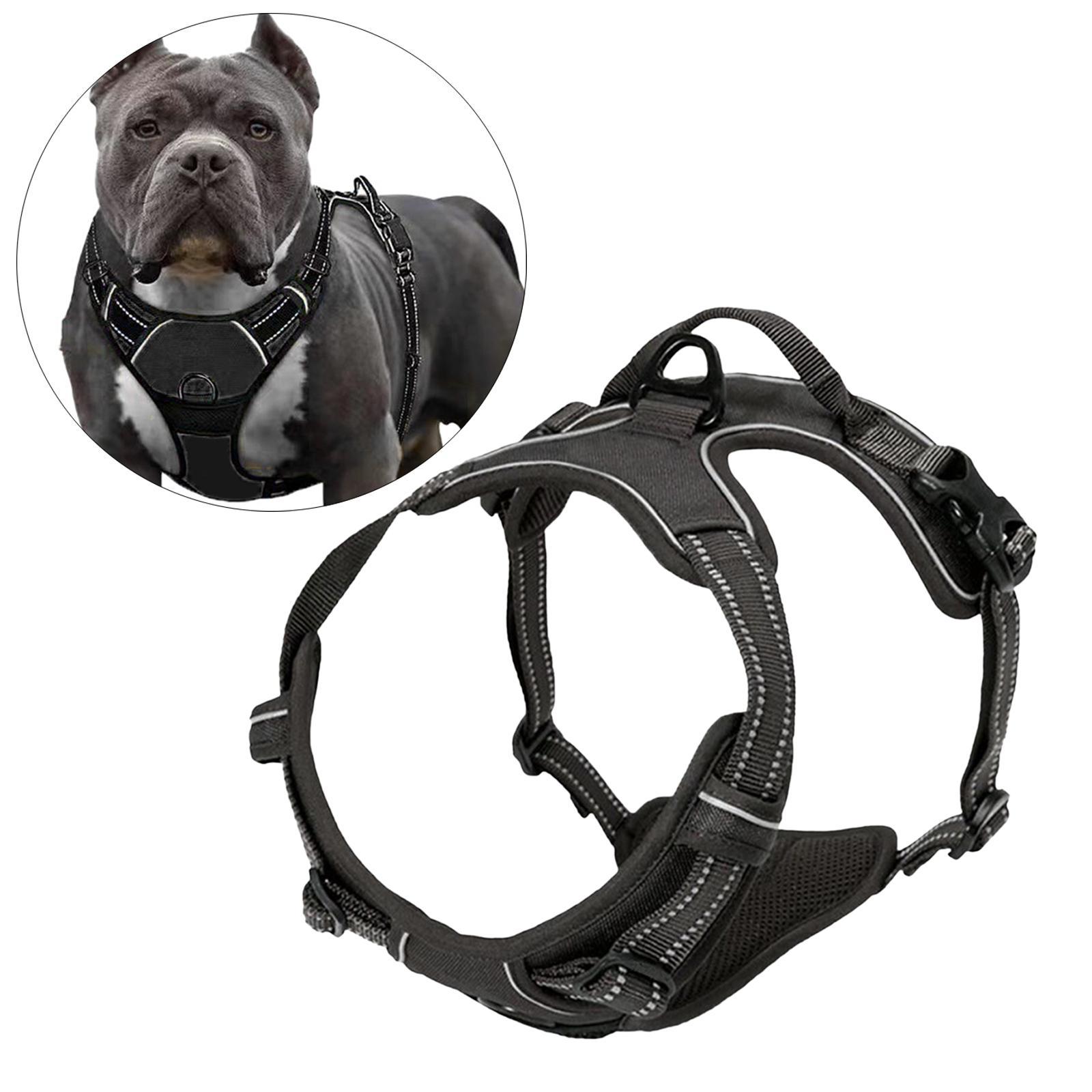 2x Dog Harness Vest Reflective Lightweight for Dogs Running Cat puppy Black