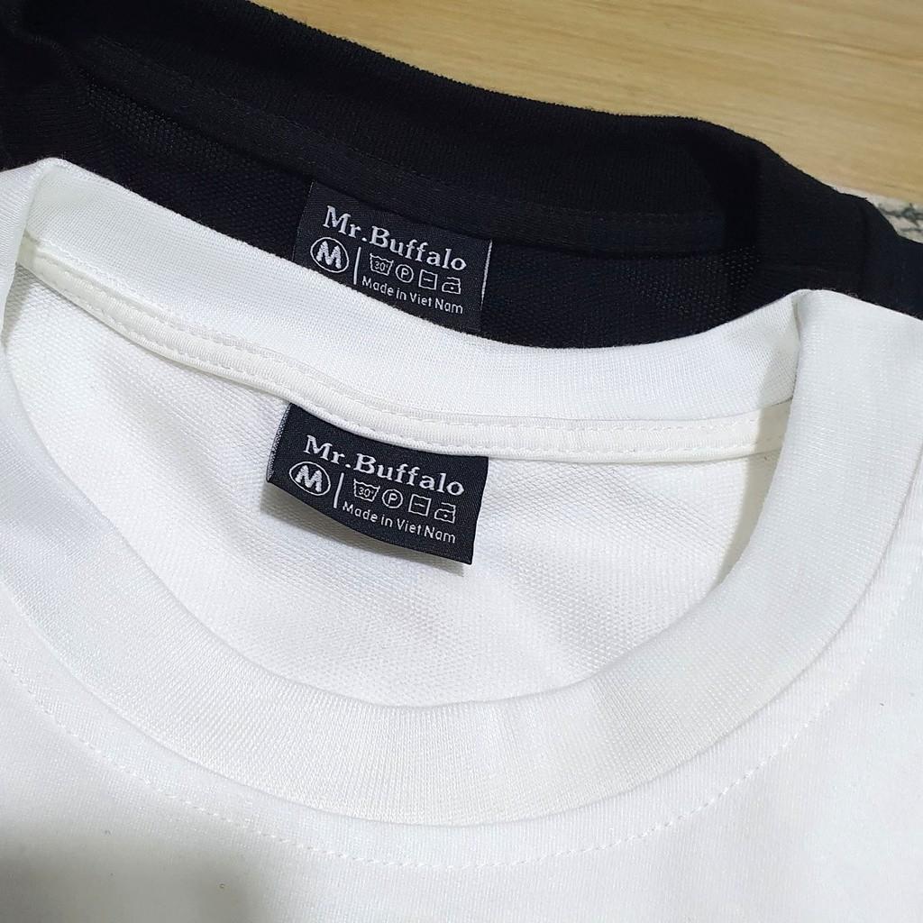 Áo sweater form rộng cặp đôi chó mèo dễ thương Mr.buffalo - Mèo - áo Trắng