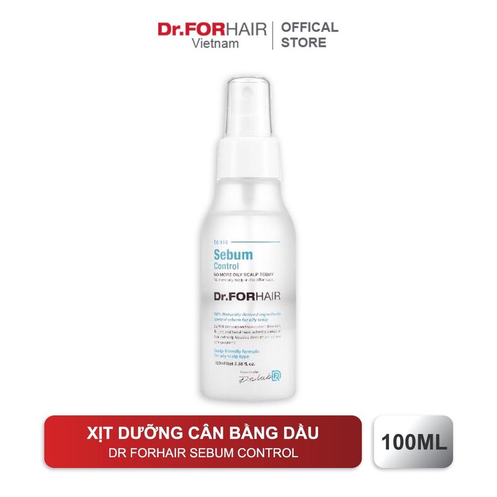 Chai Xịt Kiểm Soát Nhờn Da Đầu giúp da đầu khô thoáng, tươi mát Dr.FORHAIR Sebum Control Tonic 100ml