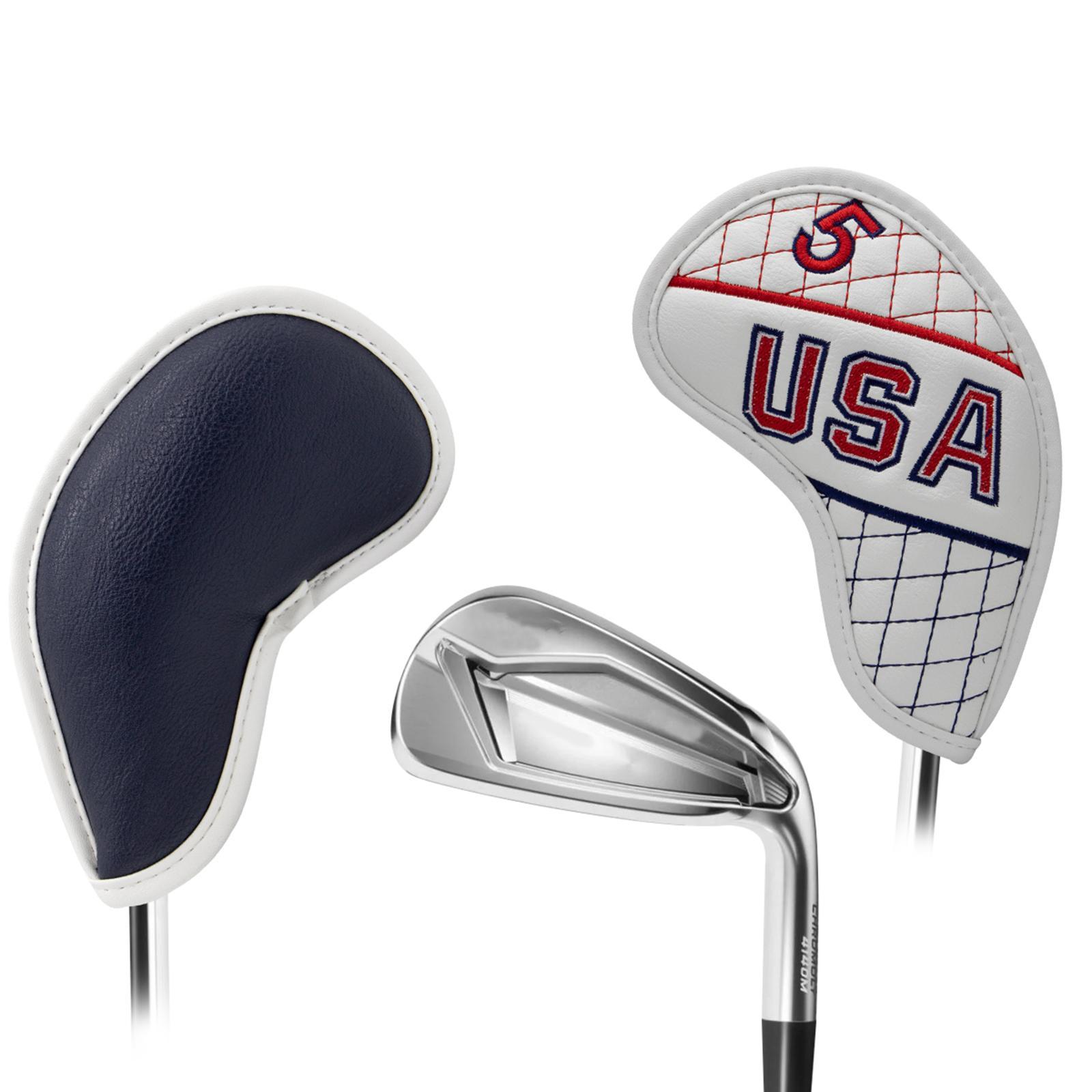 9x Premium Golf Head Iron Cover Set W/ Number Case 5,6,7,8,9,P,A,S,G for Irons All Brands