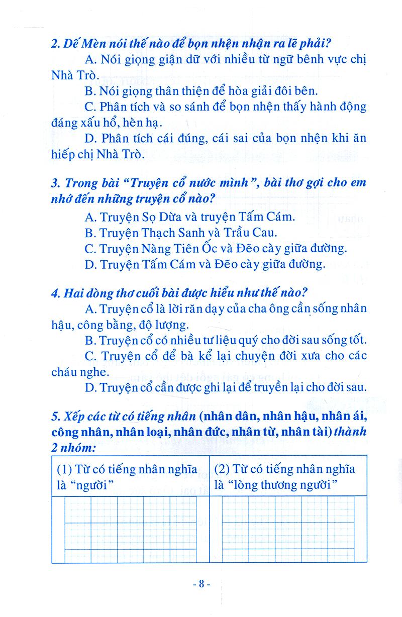 Vở Bài Tập Tiếng Việt - Lớp 4 (Tập 1)