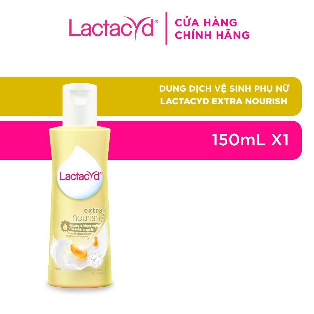 Dung dịch vệ sinh phụ nữ Lactacyd Extra Nourish Dưỡng Ẩm và Căng Mịn 150ml