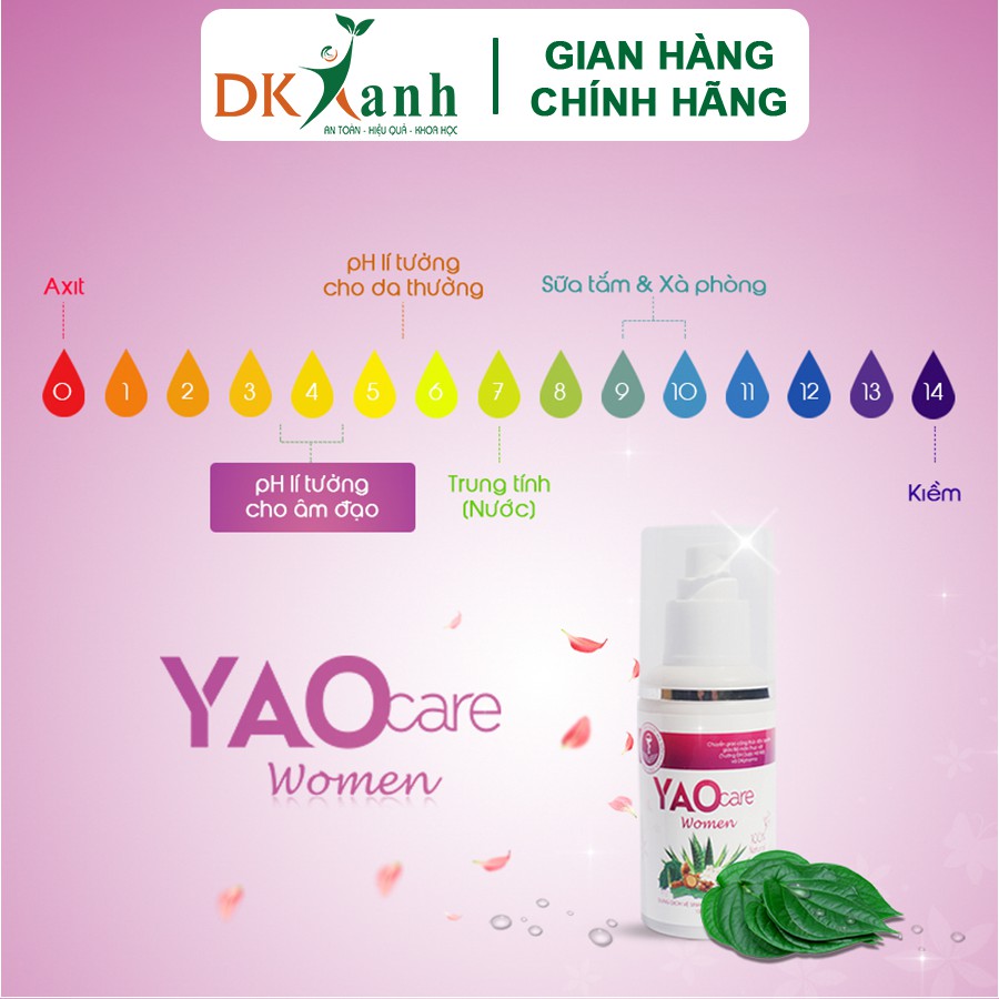 Bọt vệ sinh thảo dược Yaocare Women - Dk Pharma - 100ml