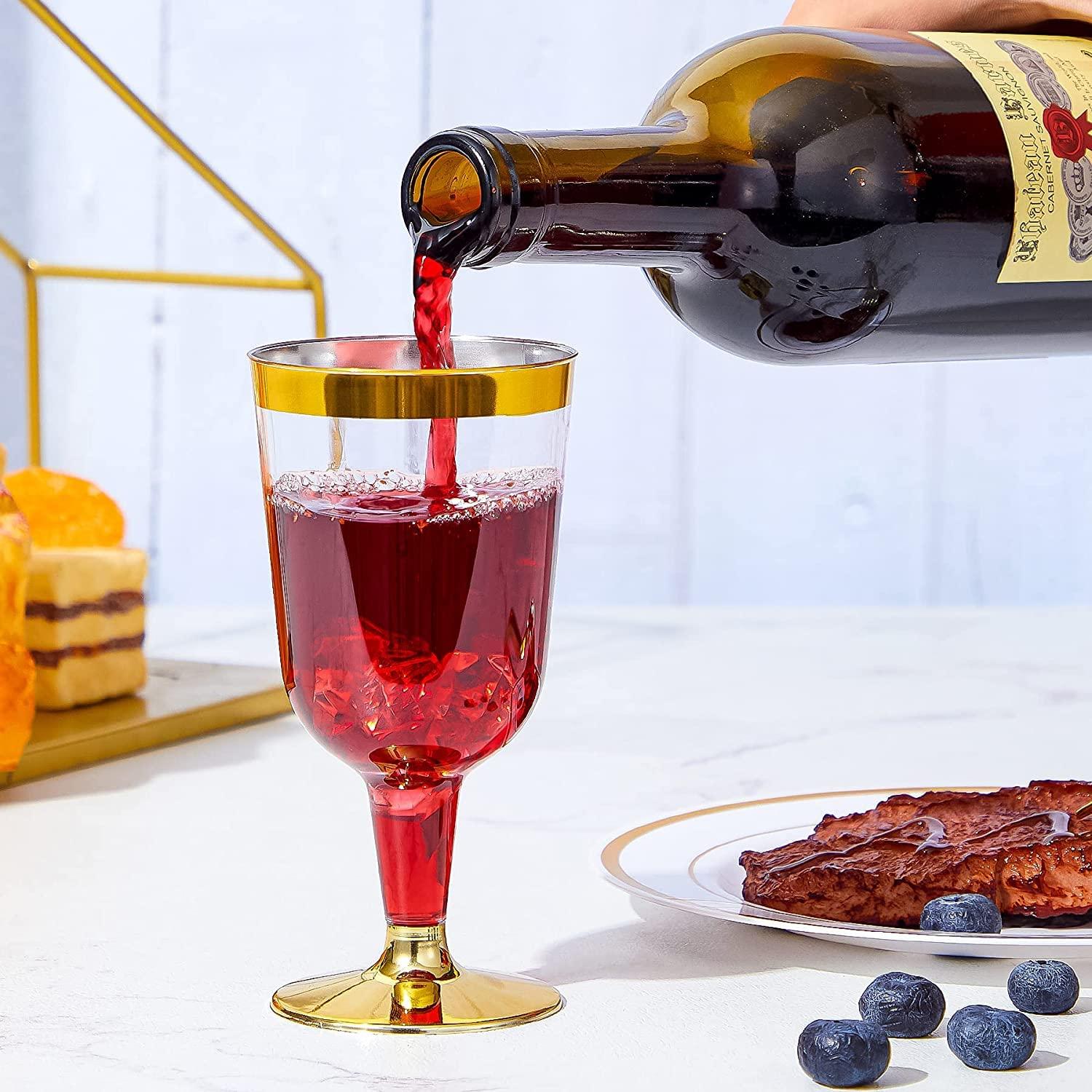 30 Miếng Nhựa Ly Rượu, 180 Ml Vàng Nếm Rượu Kính Có Thể Tái Sử Dụng Thân Đảng Ly Rượu Cho Đồ Uống Whiskey Champagne Bia Cocktail Martini