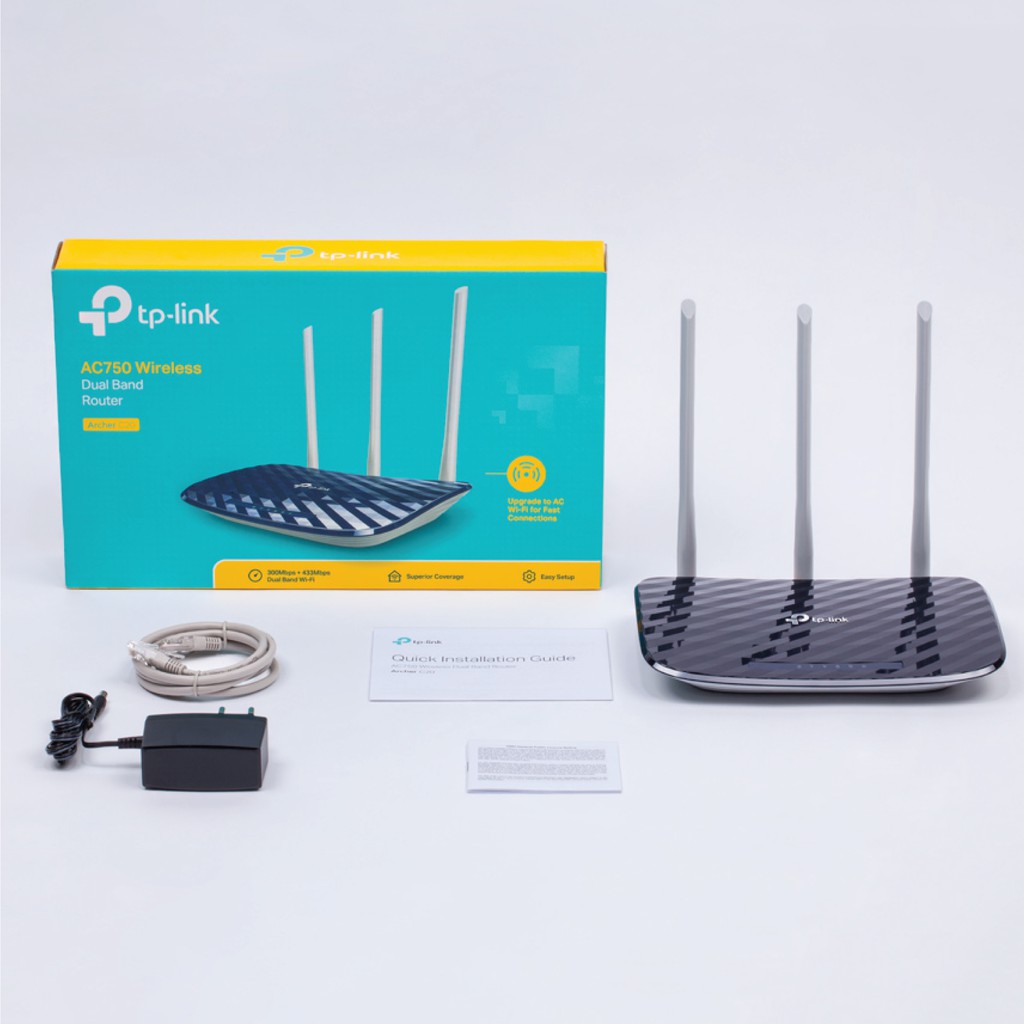 Phát Wifi TP-Lin Archer C20 (3 anten, 733Mbps, 2 băng tần, Repeater, 4LAN)