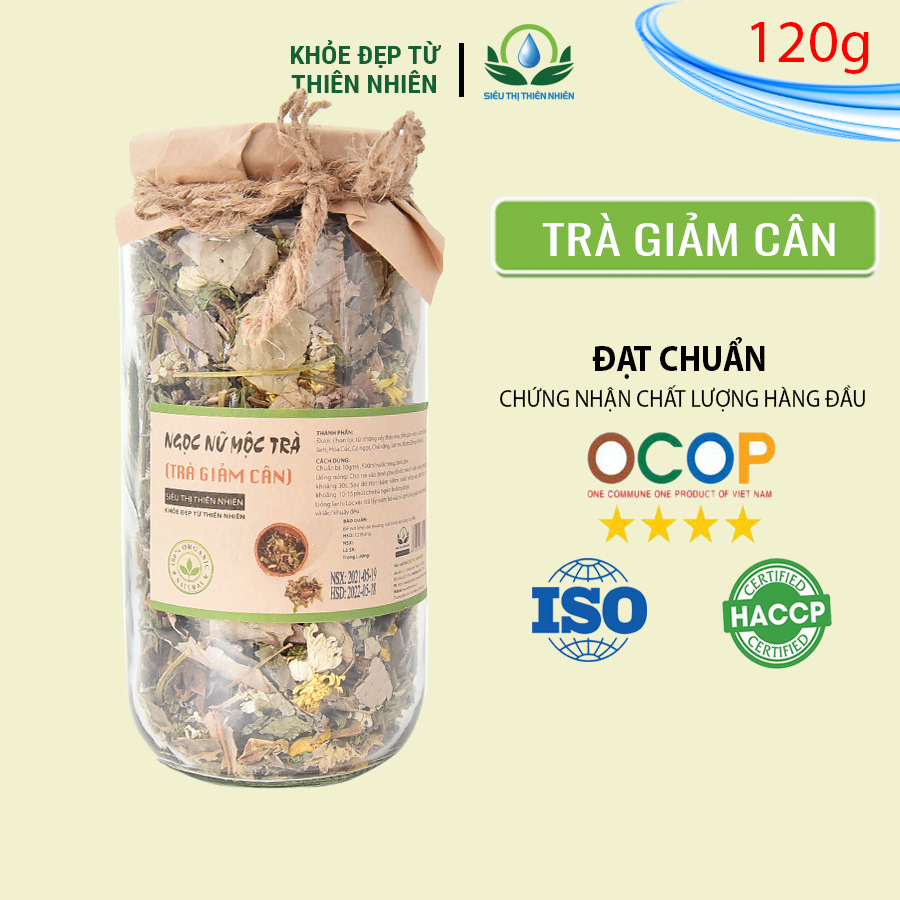 Trà Giảm Cân Cao Cấp Lọ Thủy Tinh  - Ngọc Nữ Mộc Trà