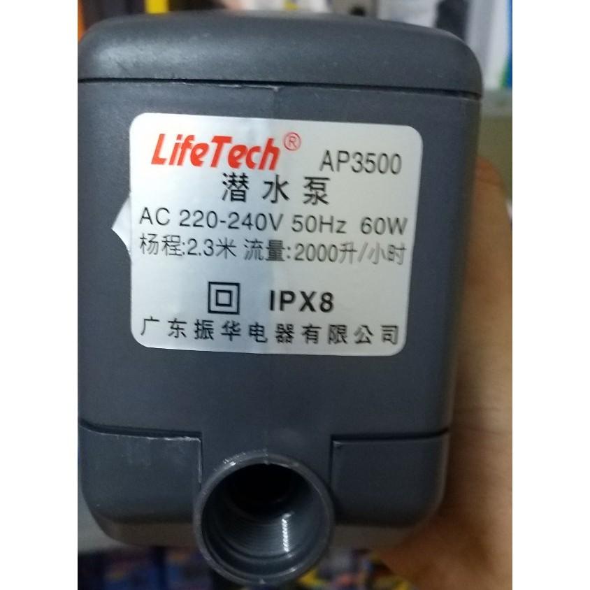 Máy bơm Lifetech AP 3500 công suất 60W dùng cho hồ cá cảnh, hòn non bộ