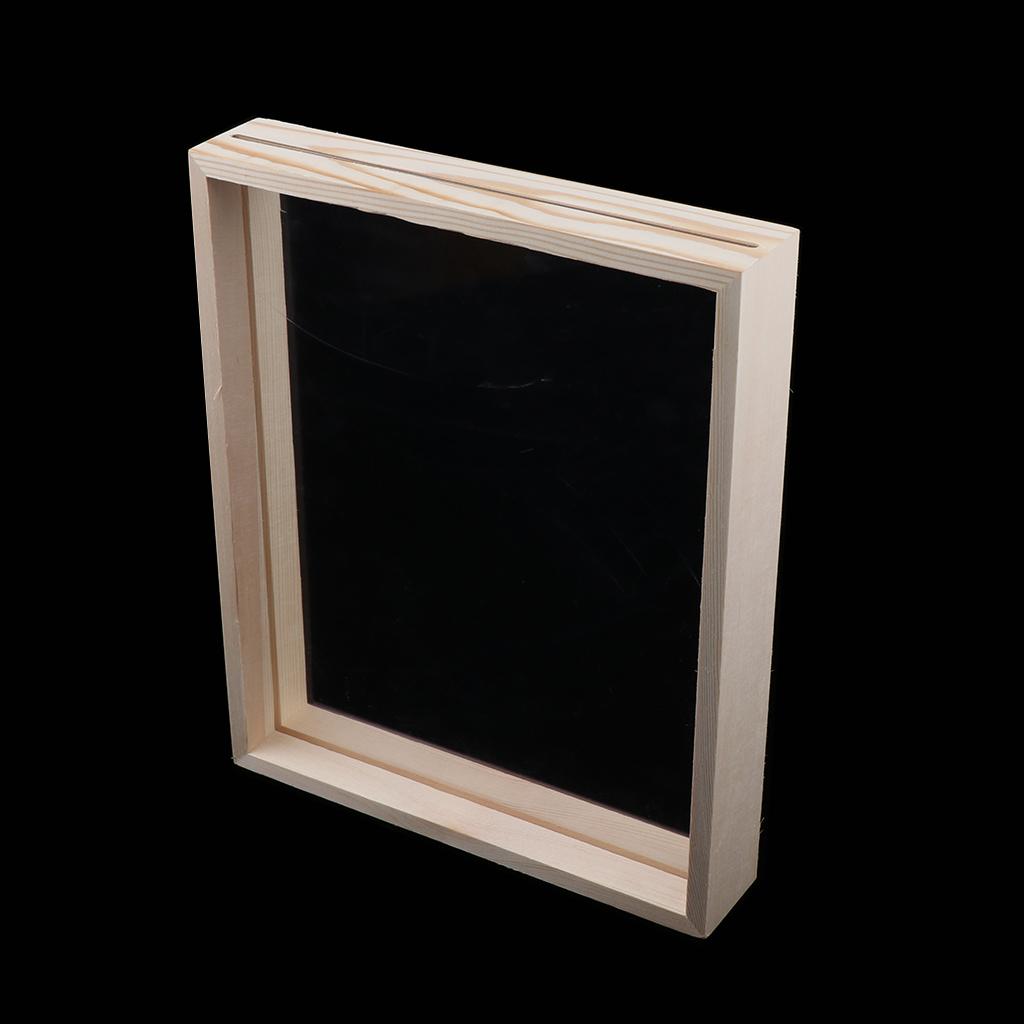 Creative double-sided glass specimen transparent wooden frame