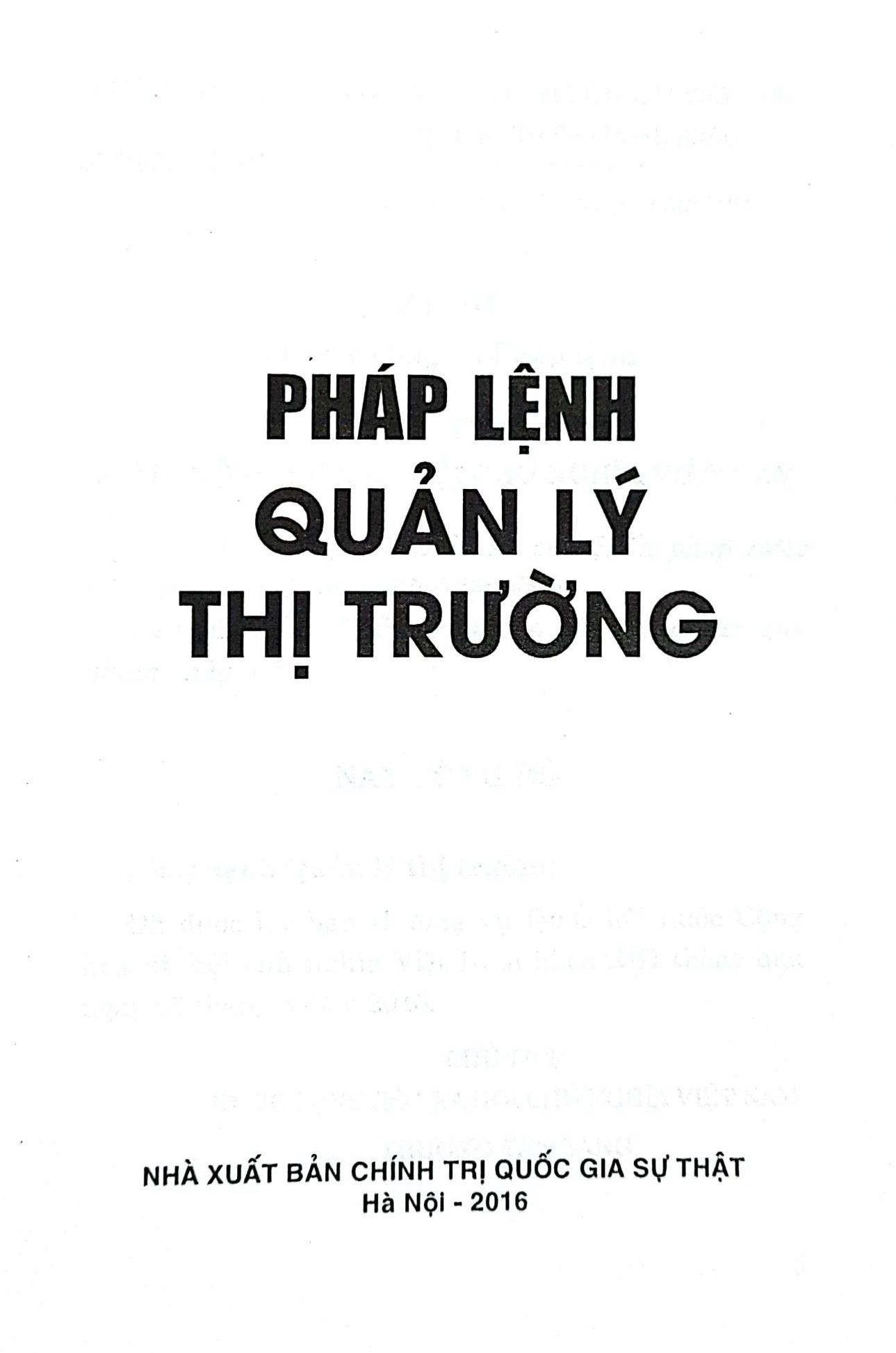 Pháp lệnh quản lý thị trường