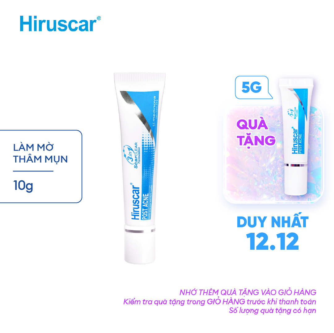 Gel Chăm Sóc Sẹo Mụn Và Mụn Thâm Hiruscar Post Acne 10G