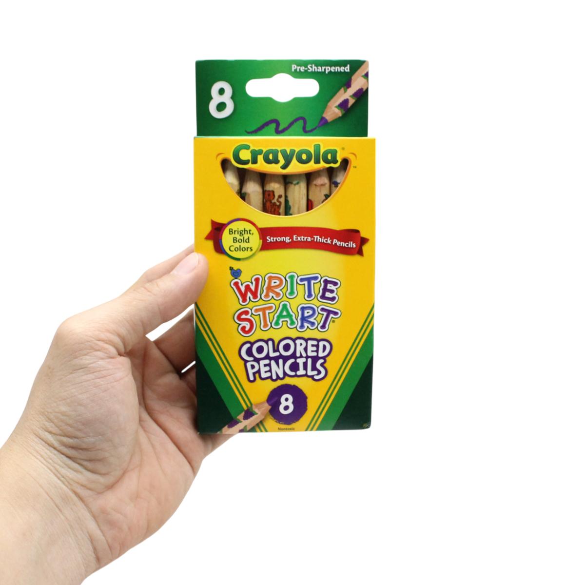 Hộp 8 Bút Chì Màu Write Start Thân Bút Lục Giác Dễ Cầm Nắm - Crayola 684108