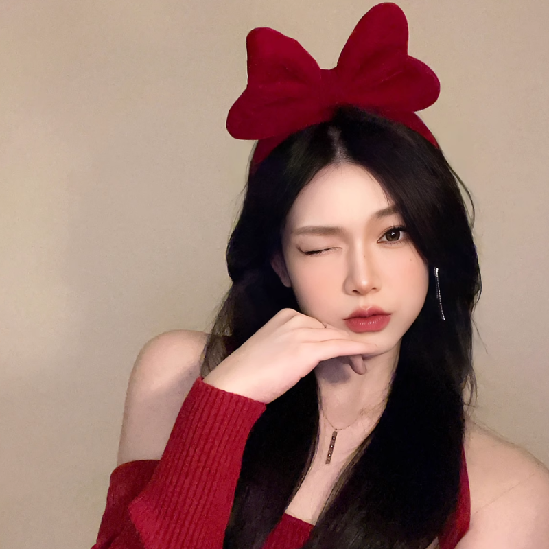Bờm tóc nơ đỏ, nơ đen ngọt ngào, băng đô cài tóc nơ Nhung, băng đô mickey xinh xắn, bờm nhung nơ