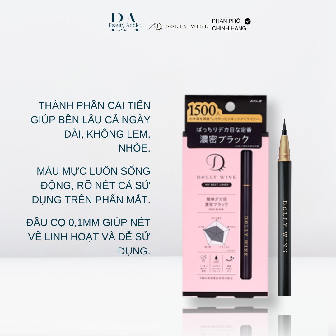 Bút kẻ mắt nước màu đen - Koji Dolly Wink My Best Liner Deep Black