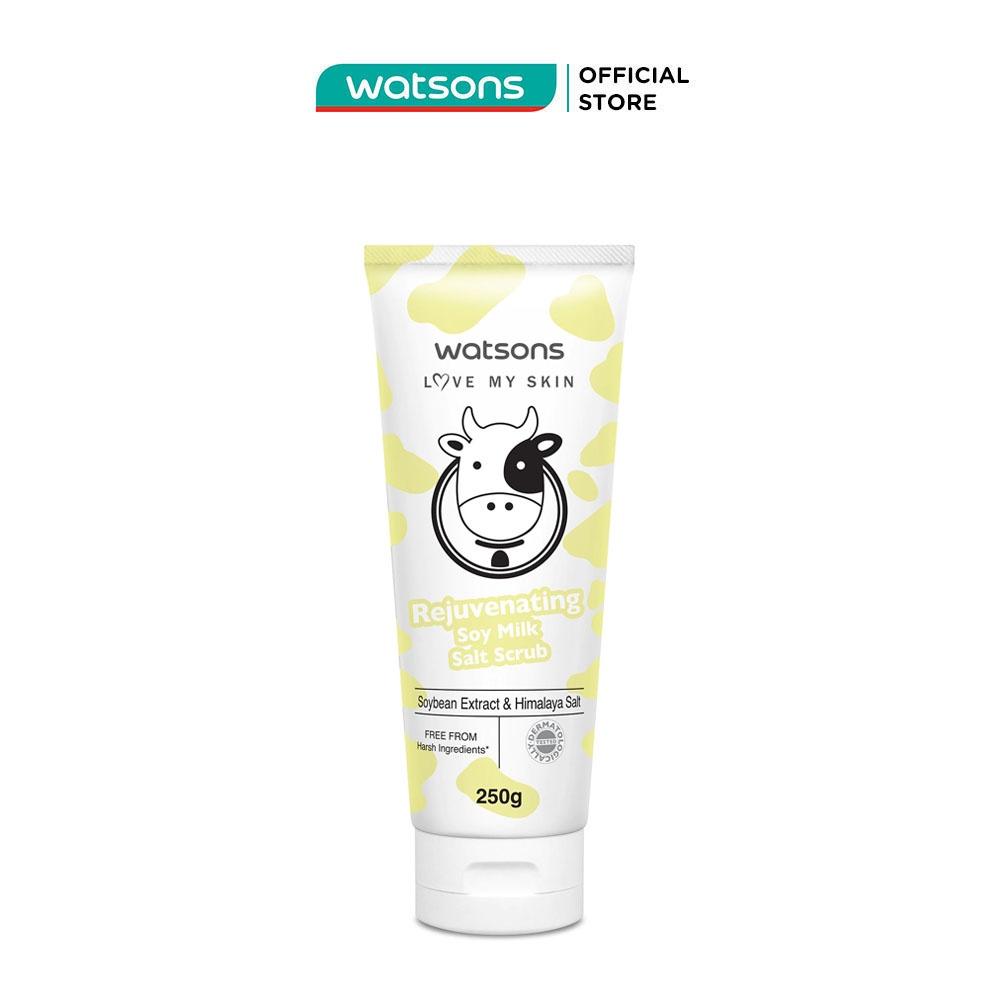 Tẩy Tế Bào Chết Watsons Love My Skin Ngừa Lão Hóa Da Rejuvenating Soy Milk Salt Scrub 250g