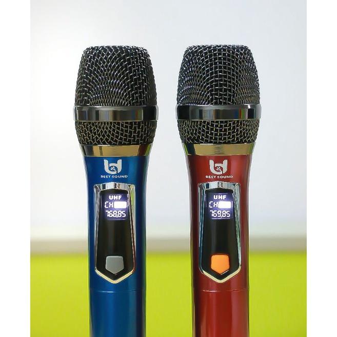 Micro karaoke không dây Best Sound 2 Micro W003 (Pin AA) và W108 (Pin sạc)