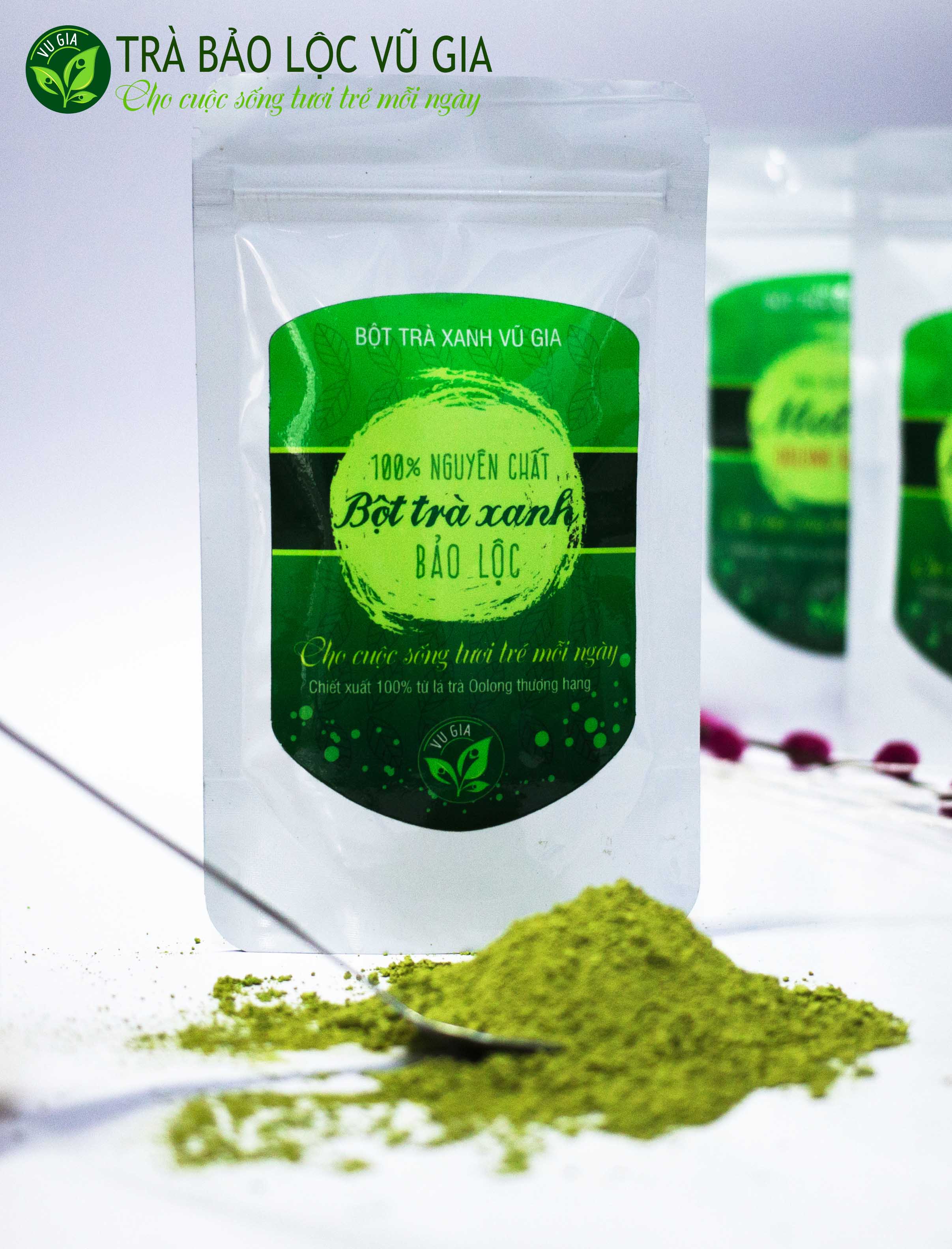 Matcha Olong Sấy Lạnh Nguyên Chất Vũ Gia (30g/túi)