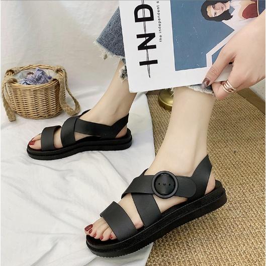 Tăng 1 sz Dép Sandal Quai Hậu Đi Học Nhựa Dẻo Đi Mưa Siêu Bền G163