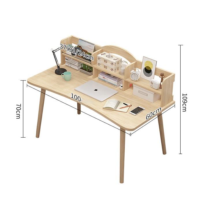 Bàn làm việc kèm giá để tiện ích 100cm Bàn học làm việc gỗ cao cấp BGA018