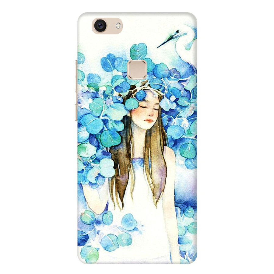 Ốp Lưng Dành Cho Điện Thoại Vivo V7 Plus Cô Gái Lá Xanh