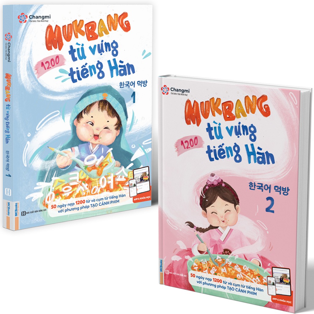 Sách - Mukbang 1200 Từ Vựng Tiếng Hàn Tổng Hợp Học - Bộ Giải Pháp Học Từ Vựng Tiếng Hàn - Kèm App Online