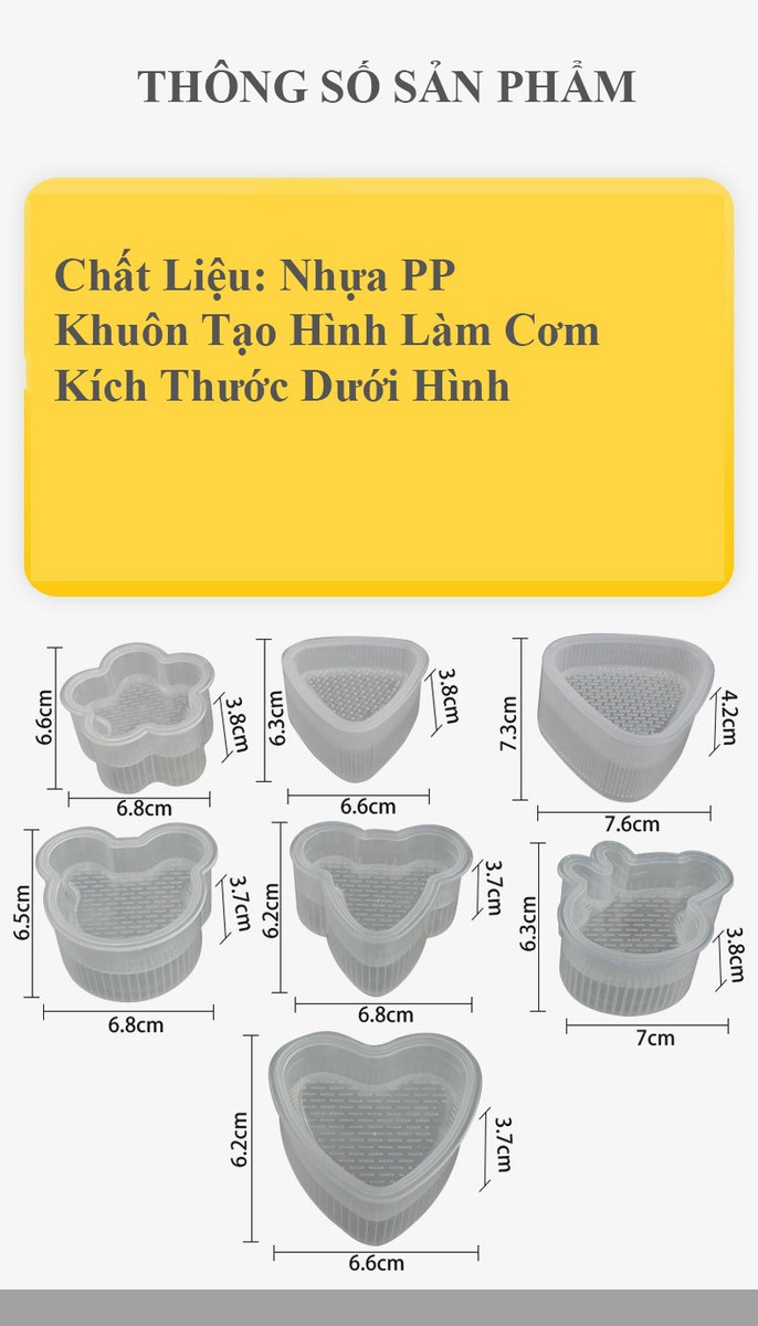 Khuôn làm cơm cuộn sushi tạo hình nhiều mẫu