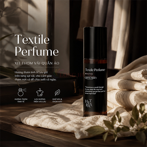 Xịt thơm vải quần áo Hetras Textile Perfume (80ml) - Hàng chính hãng