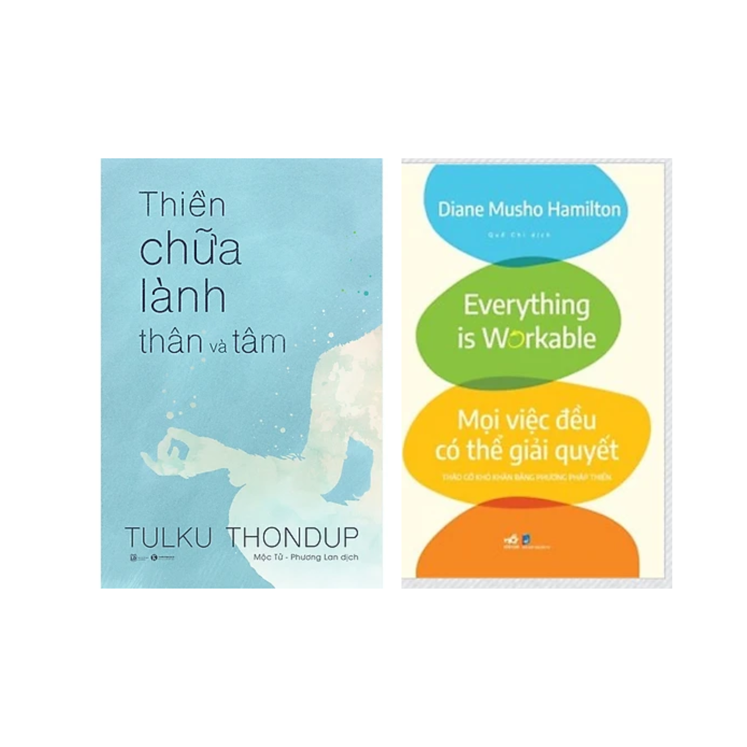 Combo 2Q Sách Về Thiền : Mọi Việc Đều Có Thể Giải Quyết - Tháo Gỡ Khó Khăn Bằng Phương Pháp Thiền + Thiền Chữa Lành Thân Và Tâm (Tái Bản 2020)