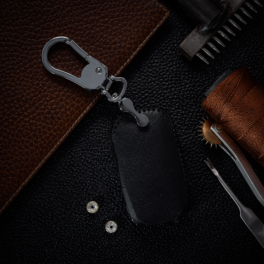 Bao Da Chìa Khóa dành cho Ô Tô Kia Morning 2018 2 Nút Da Bò Nappa Dạng Hộp