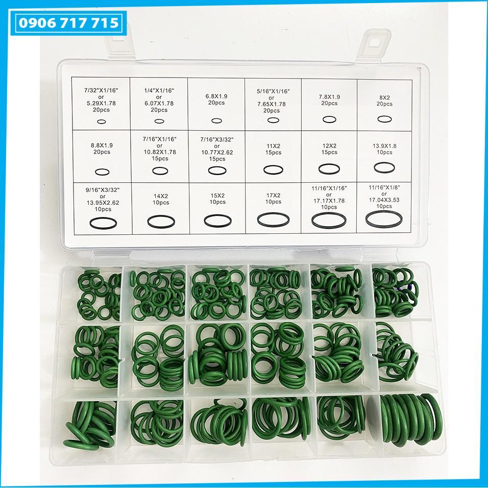 Hộp Ron, gioăng, doang, phom, pon cao su 270 chiếc, 18 kích cỡ