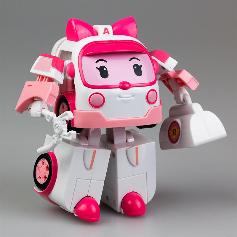 Đồ Chơi Robot Biến Hình Xe Cứu Thương Amber Có Chạy Trớn &amp; Ánh Sáng ROBOCAR POLI 83095