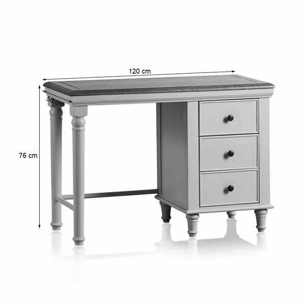 Bàn 3 ngăn kéo Shay gỗ sồi